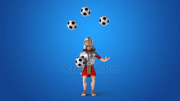 Roomalainen sotilas jongleeraa pallot
  - Materiaali, video