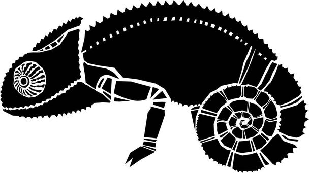 Chameleon vector illustration - Vetor, Imagem