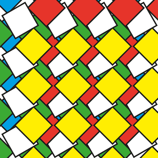 Colorful squares as seamless pattern - Vector, Image