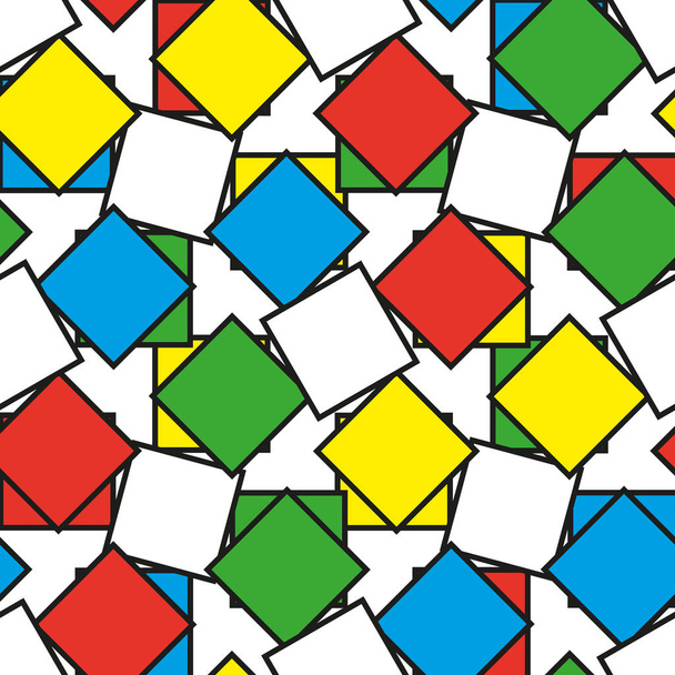 カラフルな正方形のシームレスなパターンとして - ベクター画像