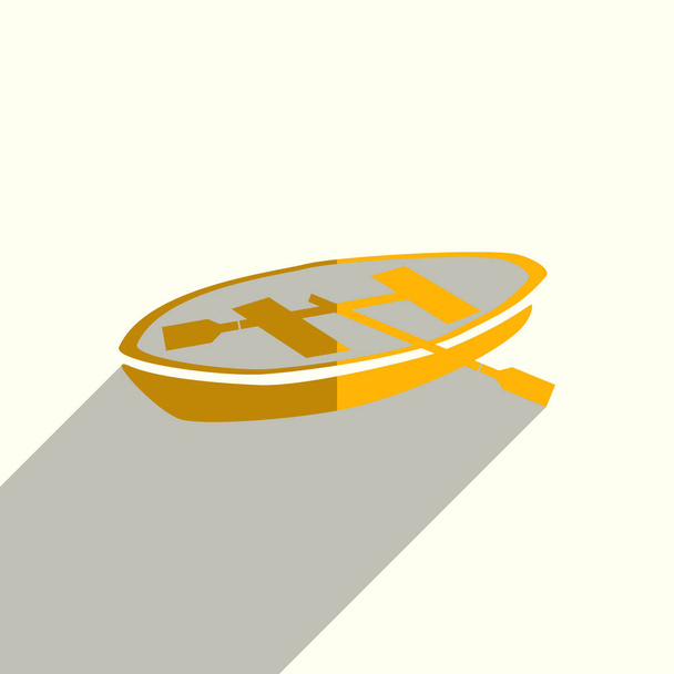 Seetransport flache Symbole mit Schatten. Vektorillustration - Vektor, Bild
