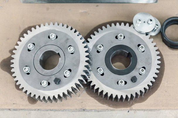 rotating gears on machine  - Фото, зображення