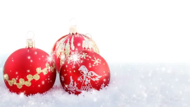 parçacıklar sorunsuz döngü Noel topları arka plan - Video, Çekim