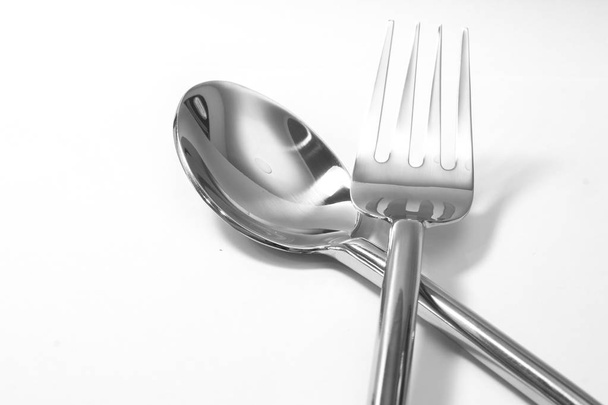 knife and fork isolated - Photo, Image