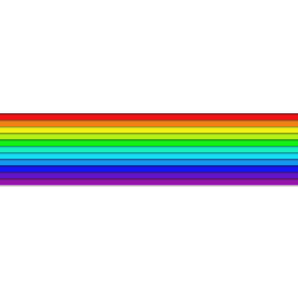 Rayas horizontales de color arco iris - elemento de diseño gráfico vectorial para divisor de páginas
 - Vector, imagen