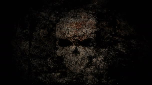 Cryptische rottend Spot verlicht schedel - Video