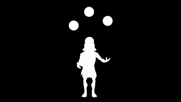 Римського солдата жонглювання з кульками  - Кадри, відео