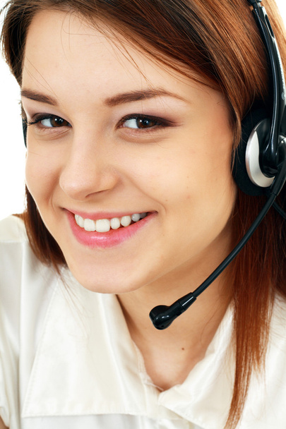 Headset mulher do call center
 - Foto, Imagem