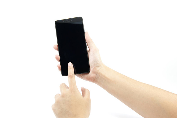 Hand holding smart phone - Photo, Image