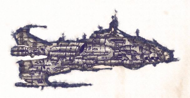 Космічний корабель ракети Doodle Мистецтво ілюстрації - Фото, зображення