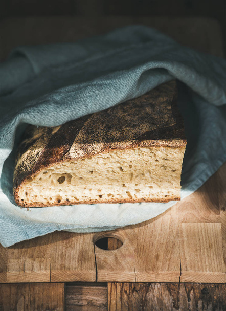 Rustic French rye bread - Фото, изображение