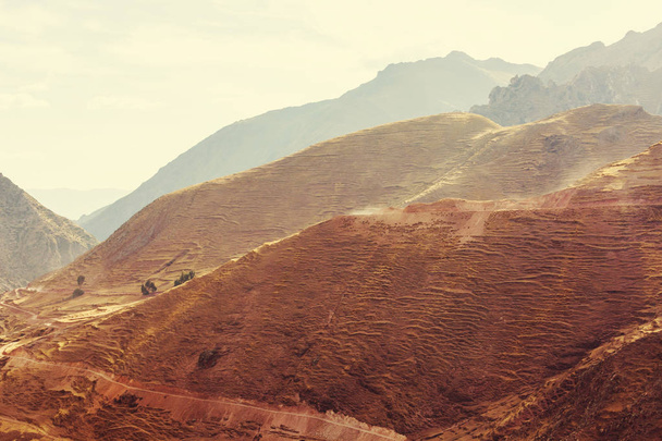 Pampas landscapes in  Cordillera de Los Andes - Fotoğraf, Görsel