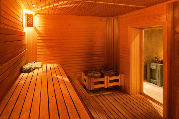 Sauna típica finlandesa
 - Foto, Imagem