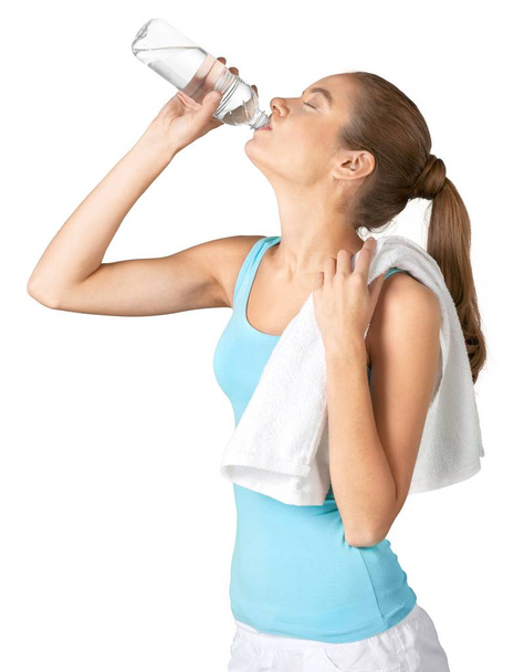 Woman drinking water  - Фото, зображення