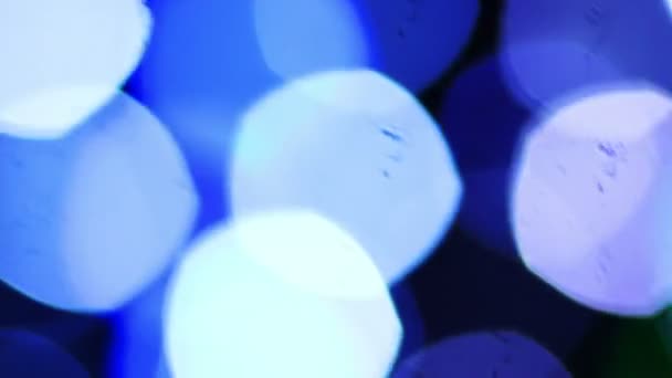 Padrão de disco feito de luzes azuis
 - Filmagem, Vídeo