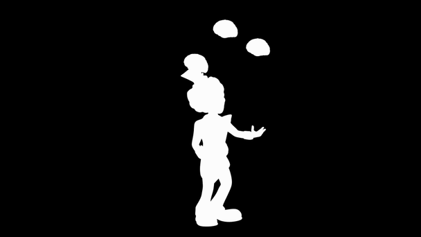 Клоун жонглювання з мозком
   - Кадри, відео