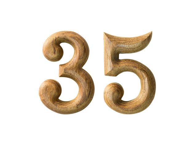Дерев'яний числові 35
 - Фото, зображення