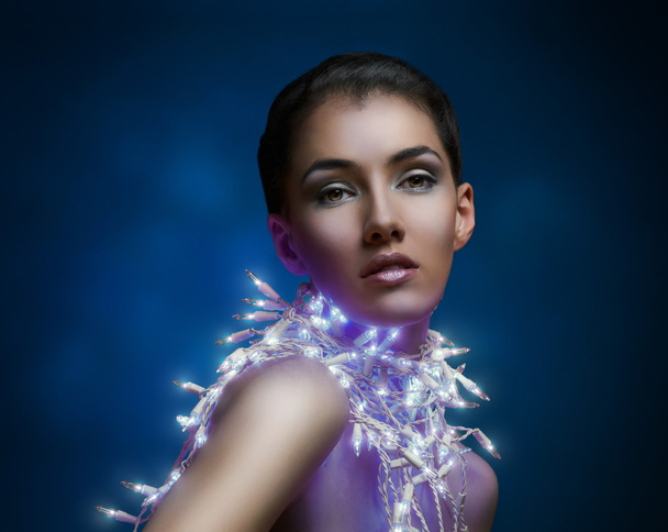 Girl in the lights - Photo, Image