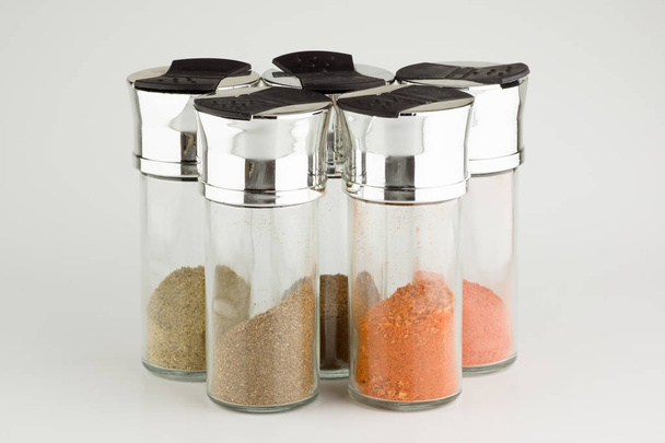 Shredded different color spices - Foto, Imagen