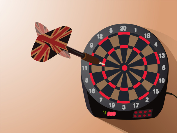 játék darts - Vektor, kép