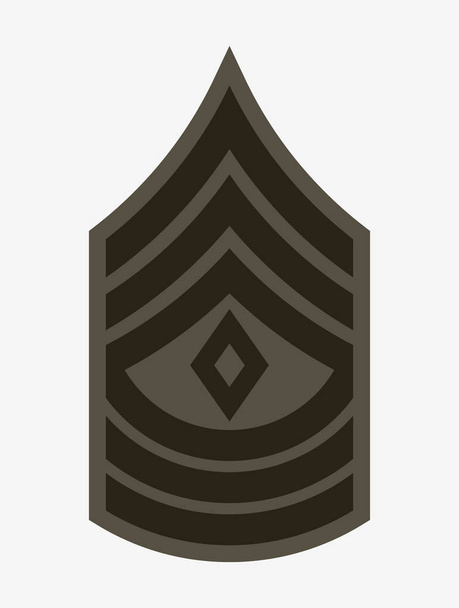 Katonai rangok és jelvényeket. Csíkok és a hadsereg jelzések egyenruhára - Vektor, kép