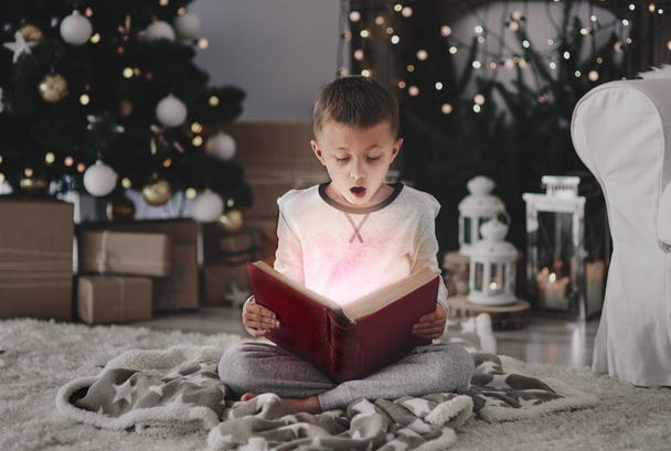Enfant lisant un livre enchanté
  - Photo, image