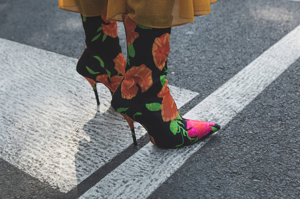 Detail of shoes at Milan Women's Fashion Week - Photo, Image