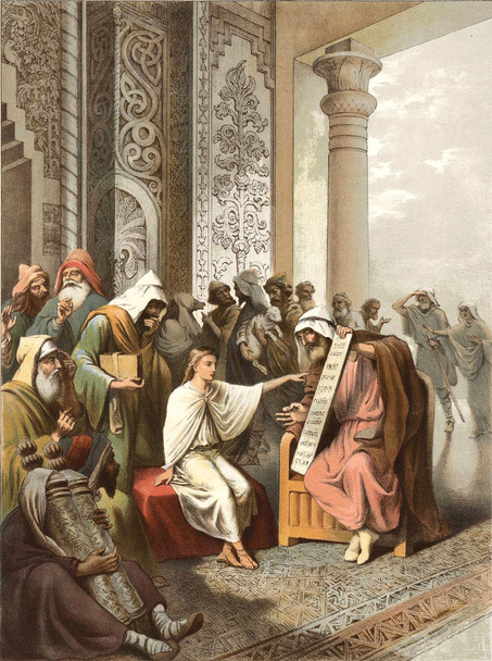 Jesús habla con los sabios en el templo
. - Foto, Imagen