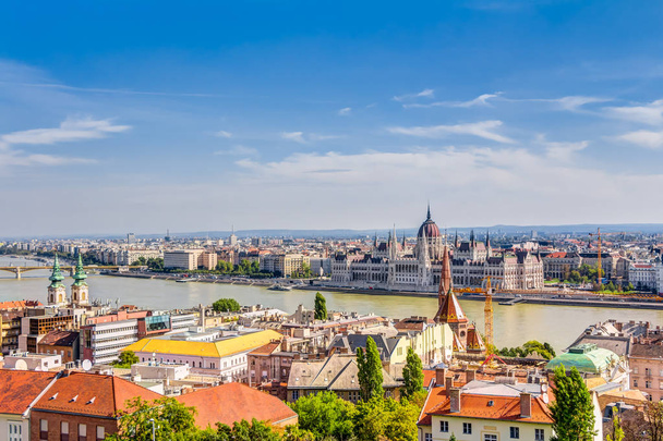 Budapest and Danube River - Fotoğraf, Görsel