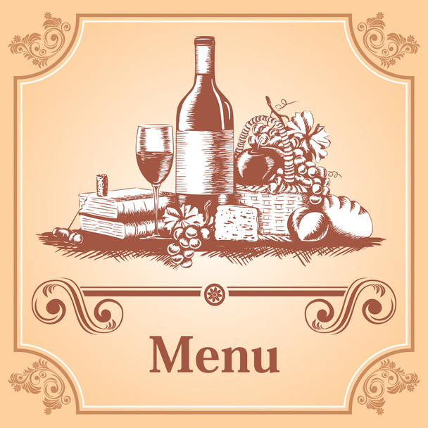 Etiqueta del vino
 - Vector, imagen