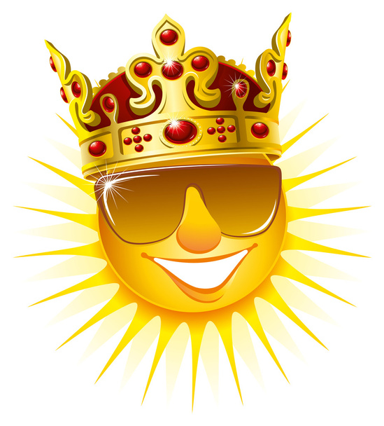 Солнце в золотой короне
 - Вектор,изображение