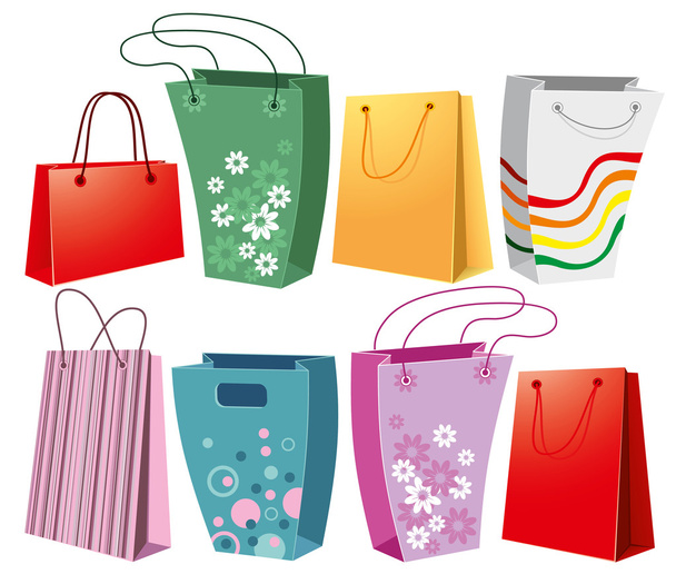 Set of shopping bags - Vector, Image