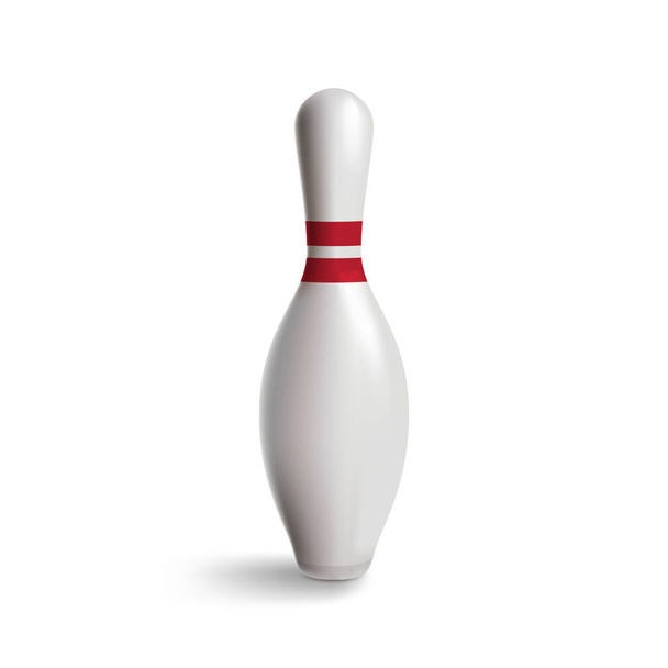 bowling pin isolated on white with gradient - Vektor, Bild