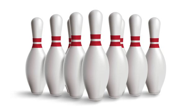 bowling pin isolated on white with gradient - Διάνυσμα, εικόνα