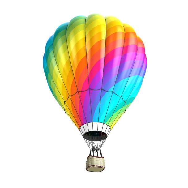 Horkovzdušný balón izolovaný na bílém - Fotografie, Obrázek