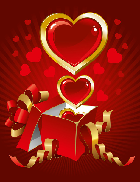 beautiful vector background on Valentine's Day - Vector, Image