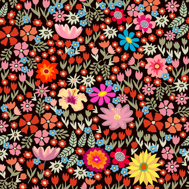 Colorful floral carpet.  - Vector, imagen