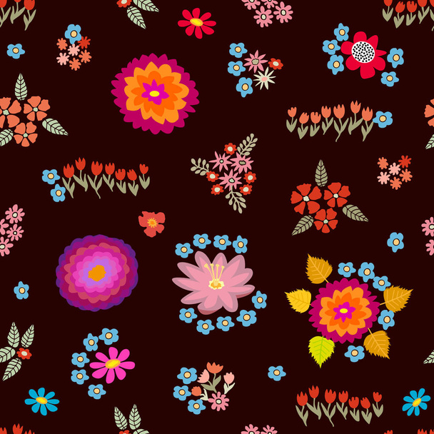 Colorful floral carpet.  - Vector, imagen
