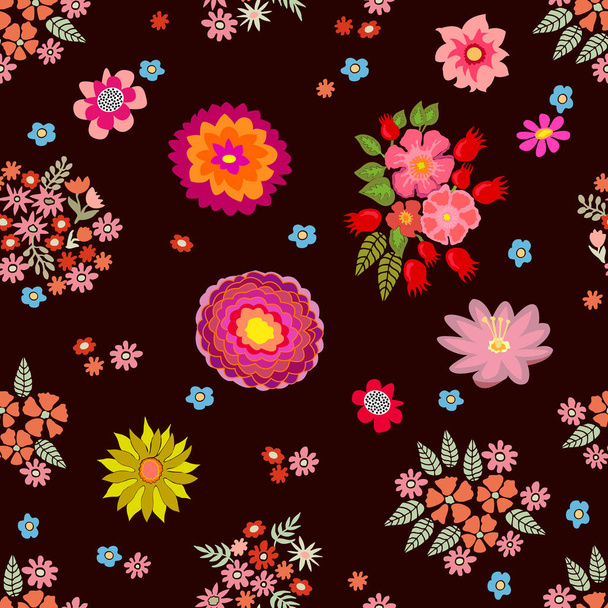 Colorful floral carpet.  - Vektör, Görsel