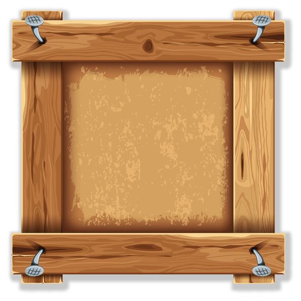 Wooden frame - Vector, Image
