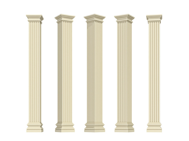 columnas sobre fondo blanco
 - Foto, Imagen