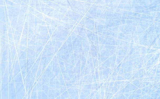 Textures blue ice. Ice rink. Winter background. Overhead view. Vector illustration nature background. - Vector, Image