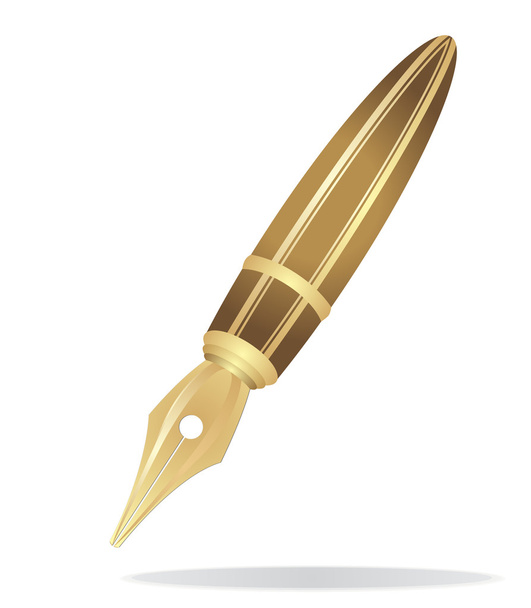 Pen Gold - Vector, Image