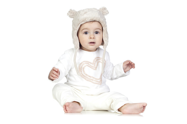 Bebê engraçado com um chapéu de inverno
 - Foto, Imagem