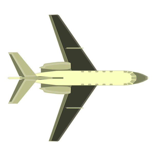 Aircraft airplane vector plane icon isolated color air airliner  - Vector, afbeelding
