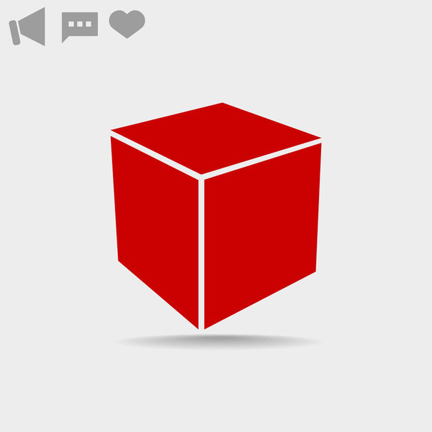 cube web icon - Vetor, Imagem
