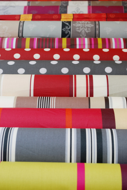 kolorowe tkaniny z Prowansji - Zdjęcie, obraz