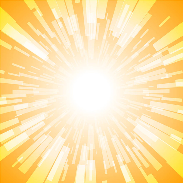Rayo de explosión naranja rayo de luz
 - Vector, Imagen
