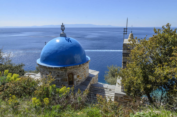 Kis templom és kápolna Athos, Chalkidiki, Közép-Makedónia, - Fotó, kép