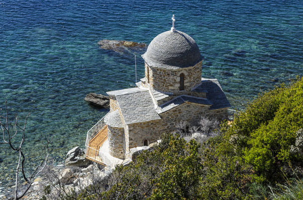 Small Church and chapel on Athos, Chalkidiki, Central Macedonia, - Photo, Image